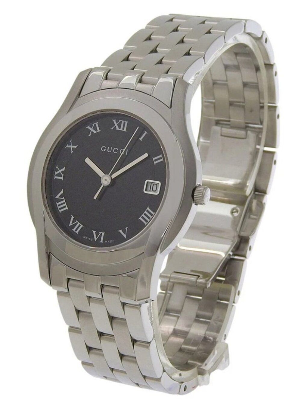 GUCCI G class Watches 5500M blackDial Stainless Steel Quartz Analog displa...